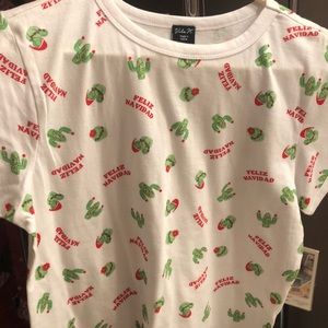 Feliz Navidad crop top
